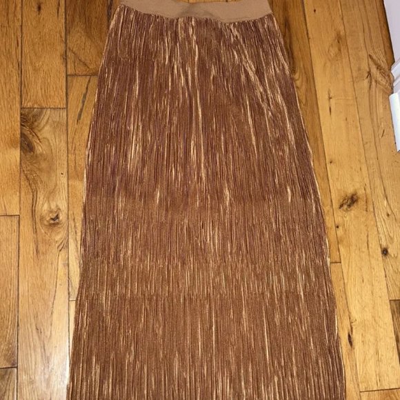 High waisted pleated summer midi skirt - Picture 6 of 6